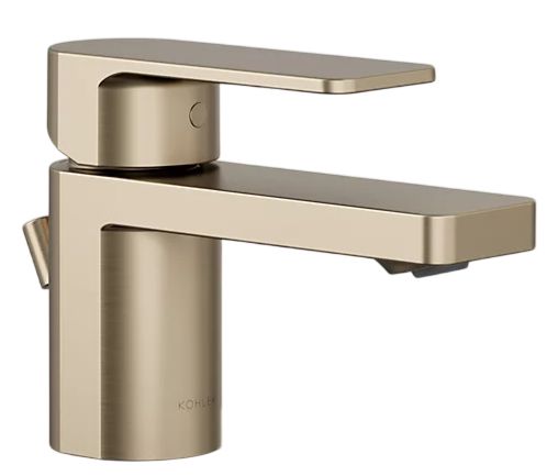 KOHLER® Parallel® Vibrant Brushed Bronze 1.0 GM Low Single-Handle Bathroom Sink Faucet-0