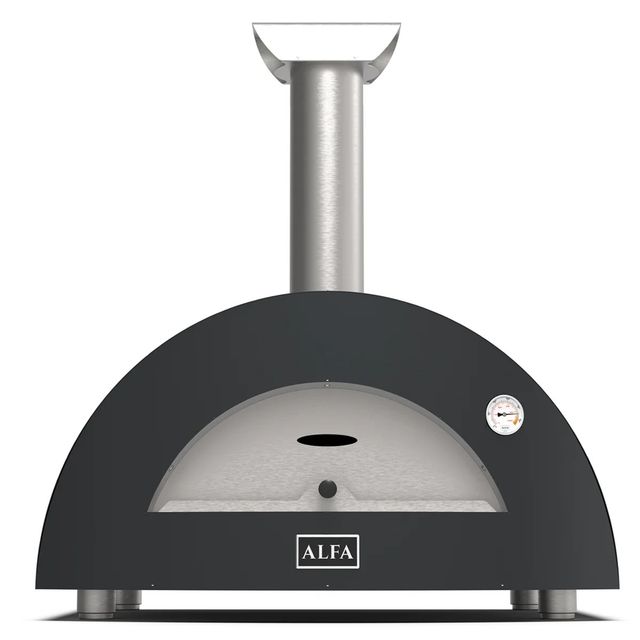 Alfa Moderno 2 Pizze 38" Anthracite Gray Petroleum Gas Pizza Oven-0