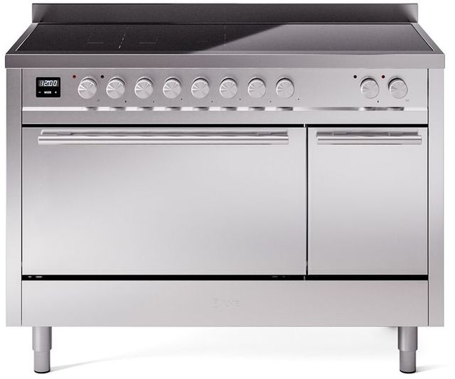 Ilve® Professional Plus II 48" Stainless Steel Pro Style Induction Range-0