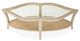 Michael Amini® Malibu Cres Glass Top Cocktail Table with Chardonnay Base-2