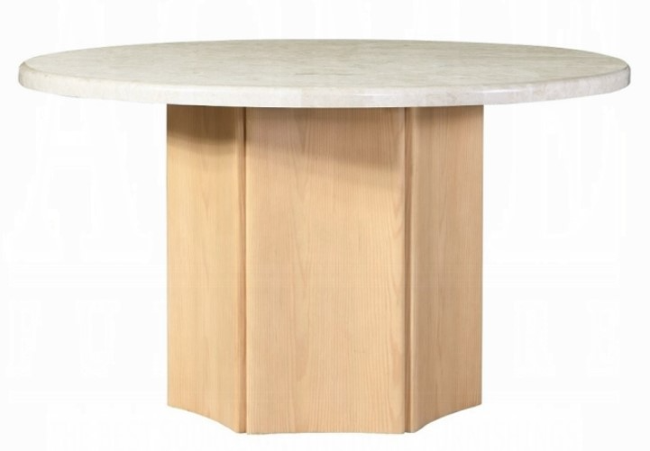 Acme Furniture Rocky Dining Table, Gray Oak. (Chairs