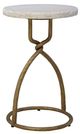 Furniture Classics Kevin White Side Table with Brass Base-0
