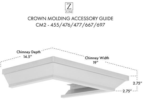 ZLINE Stainless Steel Crown Molding-3