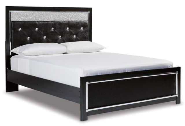 Signature Design by Ashley® Kaydell 2-Piece Black Queen Upholstered Panel Bedroom Set-1