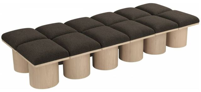 Meridian Furniture Pavilion 12-Piece Brown/Natural 93" Modular Bench Set-0