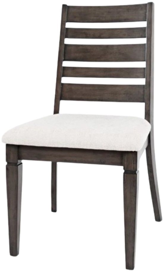 Jofran Inc. Lincoln Square Beige/Espresso Ladderback Side Chair-3
