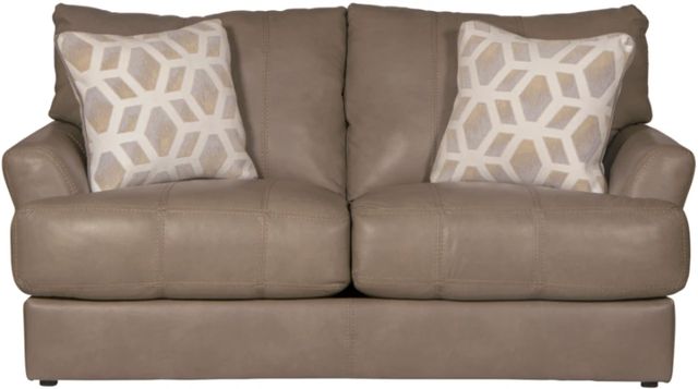 Jackson Furniture Prato Putty Leather Loveseat-1