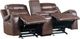Homelegance® Putnam Brown Manual Double Glider Reclining Console Loveseat-3