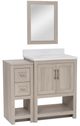 Linon Barkley 3-Piece Sandstone 25" Sink Vanity Mirror with Floor Cabinet Set-0