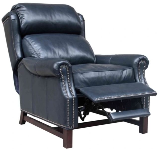 BarcaLounger® Thornfield Shoreham Blue Leather Manual Recliner-1