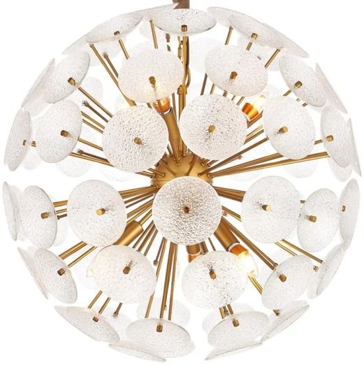 Harp & Finial® Amelia Gold/White Chandelier-1
