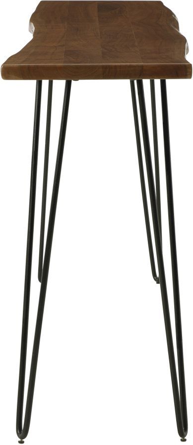 Signature Design by Ashley® Wilinruck Brown Counter Height Dining Table with Black Hairpin Legs -3