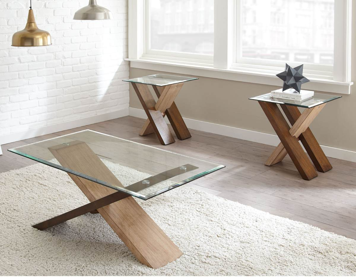 Steve Silver Co. Tasha Glass Top Cocktail Table - Thumbnail 2