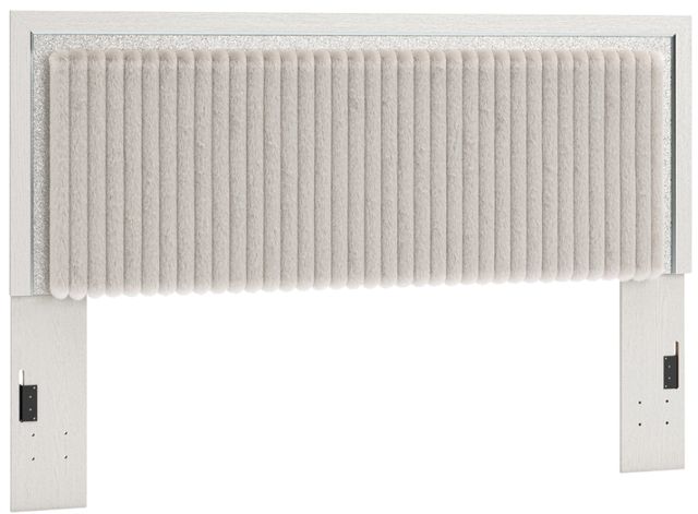 Signature Design by Ashley® Zuraleus White Upholstered King Panel Headboard-0