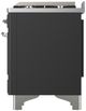 Ilve® Majestic III 48" Graphite Matte Pro Style Dual Fuel Natural Gas Range with Solid Door and Chrome Trim-3