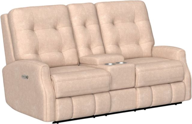 Flexsteel® Customizable Devon Power Reclining Loveseat with Console and Power Headrests-1