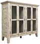 Jofran Inc. Rustic Shores Scrimshaw Cream 4-Door Accent Cabinet-0