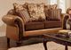 Furniture of America® Isabella Dark Brown/Camel Loveseat-0