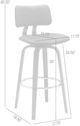 Armen Living Pico Gray/Walnut Swivel Bar Stool-2