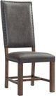 Elements International Gramercy Gray/Walnut Straight Leg Dining Side Chair-0