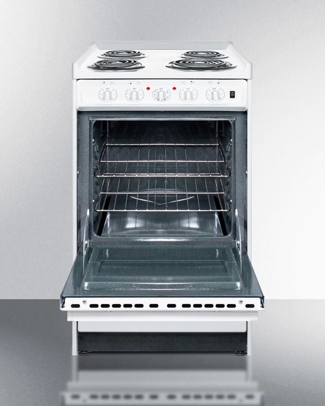 Summit® 20" White Slide-In Electric Range-1