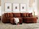 Dina 3 Piece Chaise Sectional, Ottoman Free!-0