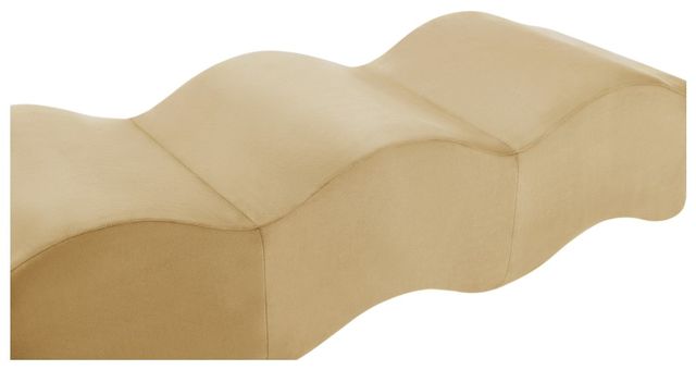 Meridian Furniture Wave Camel Upholstered Bench-3