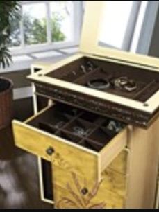 Powell® Jasleen Antique Parchment Jewelry Armoire-3