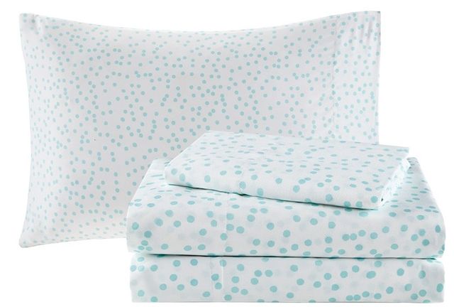Olliix by Intelligent Design Lorna Aqua Twin XL Comforter and Sheet Set-3