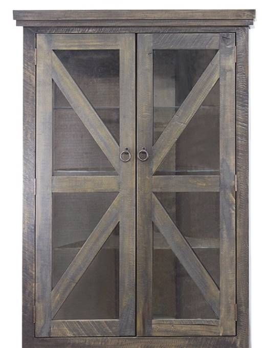 American Heartland Manufacturing Rustic Corner Hutch-0