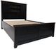 Jofran Inc. Madison County 4-Piece Vintage Black King Barn Door Bedroom Set-2