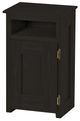 Crate Designs™ Furniture Espresso Left Right Hinge Door Petite Nightstand with Lacquer Finish Top Only-0