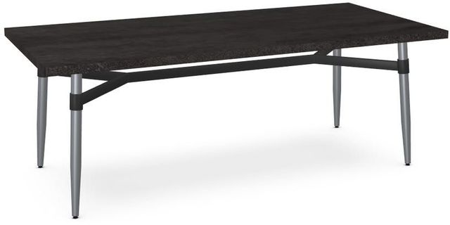 Amisco Customizable Link Thermo Fused Laminate Dining Table with Tapered Steel Legs-0