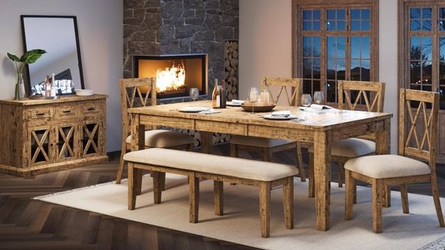 Jofran Inc. Telluride Gold Extension Dining Table-1