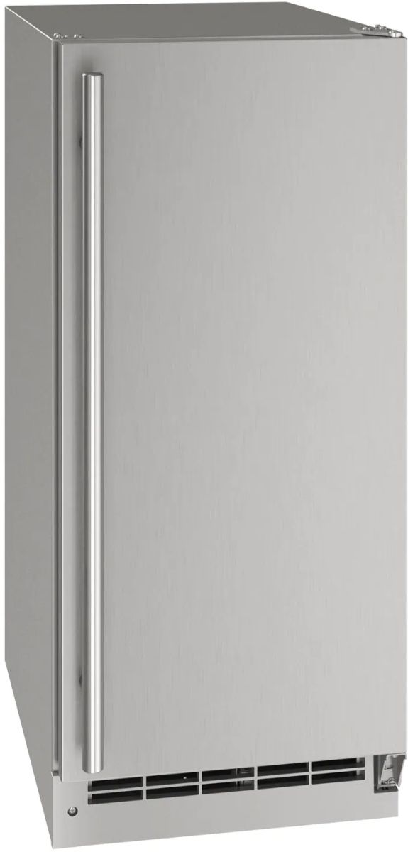 U-Line® Outdoor 15" Stainless Solid Ice Maker-0