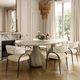 TOV Furniture Tatum Black/Cream Jacquard Dining Chair-1