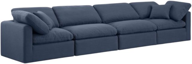Meridian Furniture Indulge Navy 140" Sofa-0