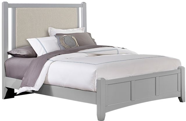 Vaughan-Bassett Bonanza Gray Queen Upholstered Panel Bed-0