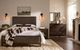 Vaughan-Bassett Lodge & Loft Dark Oak/Sedona Brown California King Upholstered Panel Bed-1