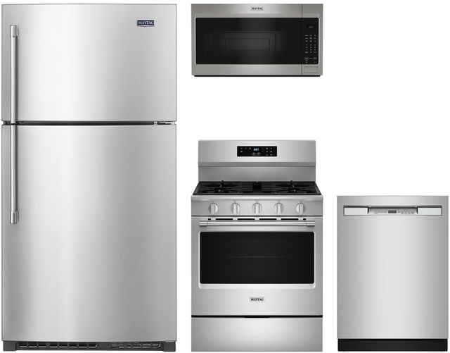 Maytag® 4 Piece Stainless Steel Gas Kitchen Package-0