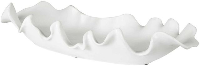 Uttermost® Ruffled Feathers Matte White Bowl-2