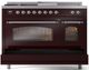 Ilve® Nostalgie II Series 48" Burgundy Pro Style Dual Fuel Range-4