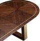 Michael Amini® Houston Walnut Oval Dining Table with Gold Base-4