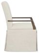 Fairfield® Customizable Entree Dining Straight Short Button Back Skirted Arm Chair-2
