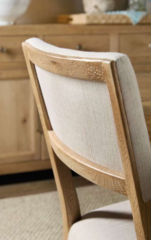 Hooker® Furniture Driftwood Buckboard/Lovegood Bisque Upholstered Side Chair-4