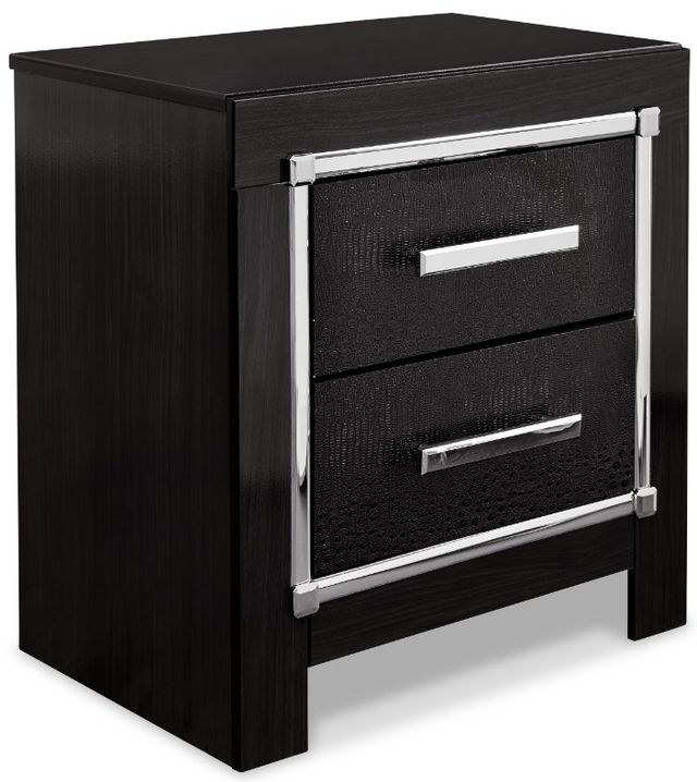 Signature Design by Ashley® Kaydell 5-Piece Black Queen Upholstered Panel Headboard Bedroom Set-3