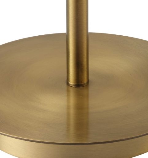 Uttermost® Quite the Buzz Antique Brass/White Floor Lamp-4