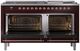 Ilve® Nostalgie II Series 60" Burgundy Pro Style Dual Fuel Range-1