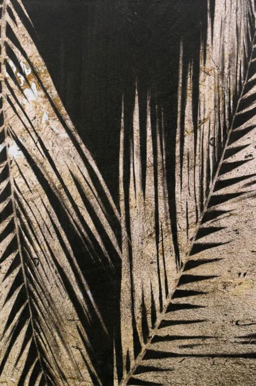 Stylecraft Neutral Palms On Black ll Wall Art-1