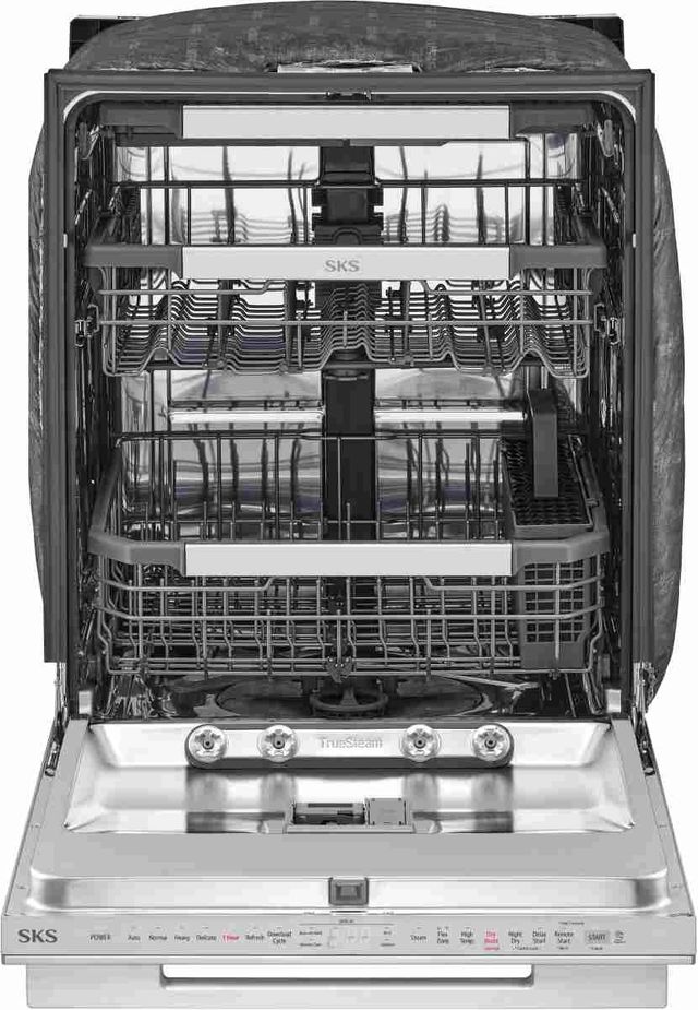 SKS Powersteam® 24" Satin Stainless Steel Top Control Built-In Dishwasher-1